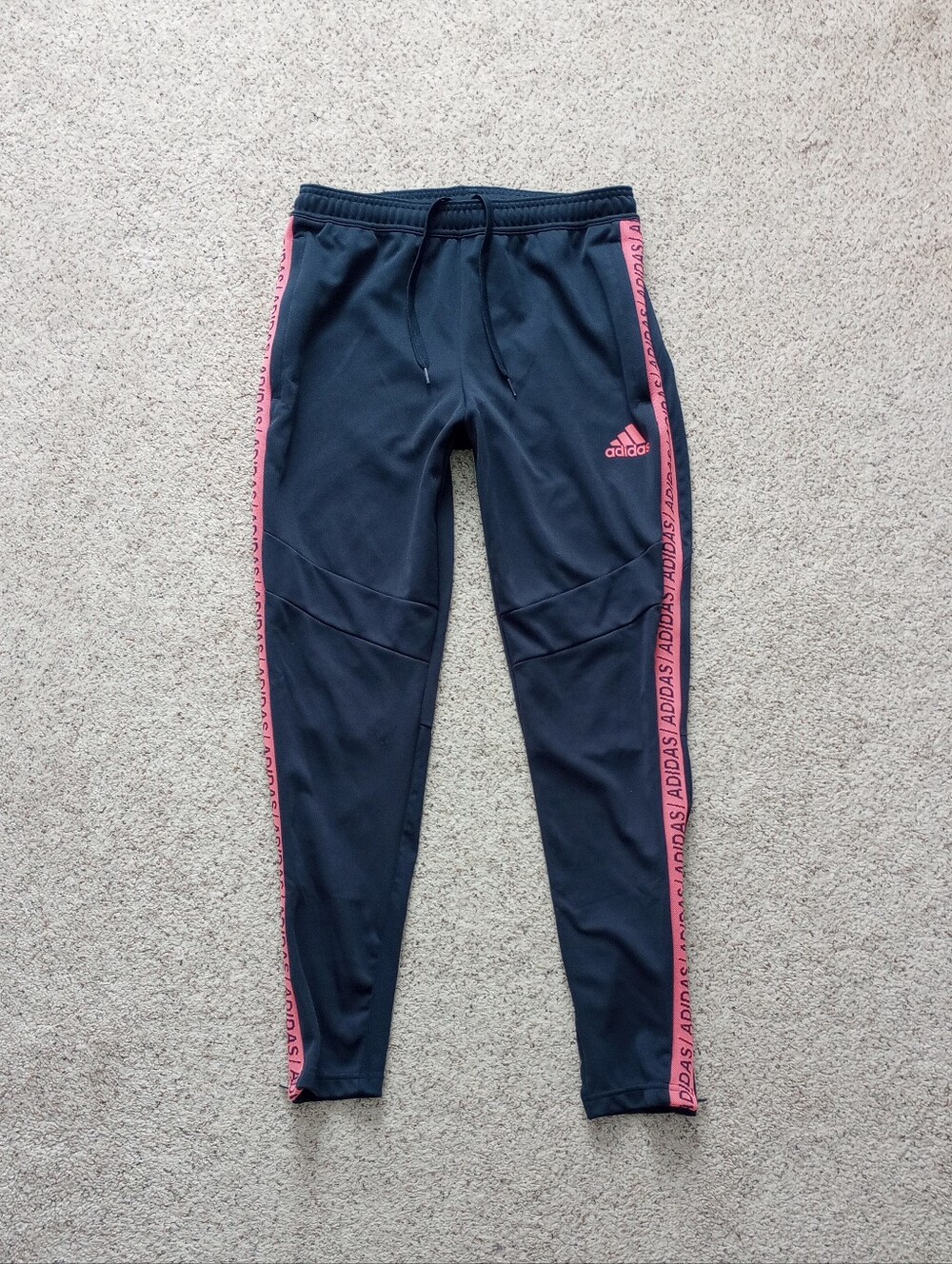 Adidas Logo Soccer Pants Sweats Workout Gym Activewear Medium
